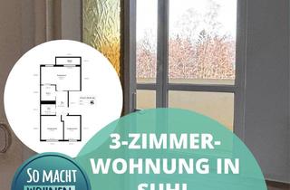 Wohnung mieten in Neuer Friedberg 50, 98527 Suhl, Traumhafte Aussicht vom Balkon - helle 3 Zimmer-Wohnung