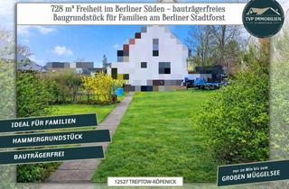 Grundstück zu kaufen in Freiheit, 12527 Schmöckwitz, 728m² Freiheit im Berliner Süden – bauträgerfreies Baugrundstück für Familien am Berliner Stadtforst