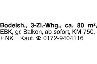 Wohnung mieten in 72411 Bodelshausen, Bodelshausen, 3-Zi.-Whg.