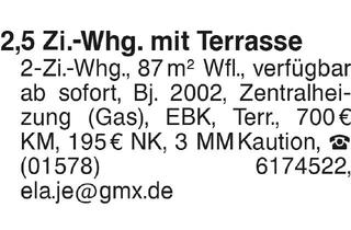 Wohnung mieten in 74597 Stimpfach, 2,5 Zi Wohnung mit Terrasse