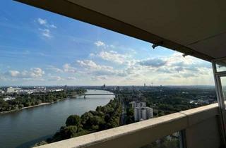 Immobilie mieten in An Der Schanz, 50735 Riehl, Dom-und Rheinblick aus der 14. Etage, möblierte 3-Zimmerwohnung