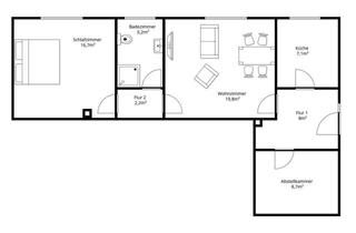Wohnung mieten in 54552 Mehren, Ruhige 2-Zimmer-ELW (59 m²) mit Stellplatz und Küche