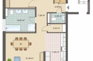 Wohnung mieten in 64331 Weiterstadt, Lichtdurchflutete 3-Zimmer Wohnung mit Balkon und EBK im 1. OG in Weiterstadt-Gräfenhausen