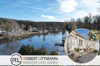 Haus kaufen in Alt-Pichelsdorf, 13595 Berlin, Einzigartiges Wassergrundstück mit Wohnhaus & Bootshalle in Berlin-Alt-Pichelsdorf