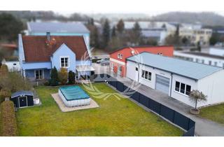 Gewerbeimmobilie kaufen in 93133 Burglengenfeld, Wohnen & Arbeiten vereint: Einfamilienhaus mit Betriebsgebäude und Hallen in Burglengenfeld!