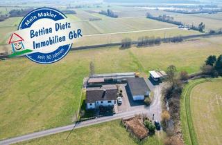 Haus kaufen in 64832 Babenhausen, DIETZ: Aussiedlerhof für Pferde und Tierhaltung geeignet! Wohnhaus mit Nebengebäuden in Babenhausen!