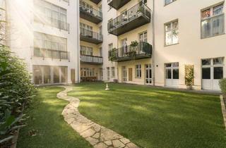 Wohnung kaufen in Meinekestraße, 10719 Charlottenburg, Privatgarten am Ku’damm: Ruhige 6-Zimmer-Wohnung im wunderschönen Altbau