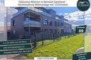Wohnung kaufen in 26683 Saterland, Kapitalanlage o. Eigenheim? Exklusive 2 Zi.-Whg. in moderner Wohnanlage + Top-Ausstattung (WH9)