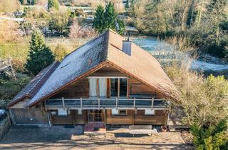 Haus kaufen in Hauptstraße 56, 51503 Rösrath, Freistehendes Holzhaus in idyllischer Natur nahe Köln – Einliegerwohnung, ruhige Sackgasse
