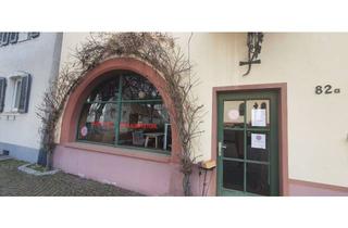 Gewerbeimmobilie mieten in Hauptstr 82, 79268 Bötzingen, Großer Rustikaler Raum mit Steinwand und Rustikaler Holzdecke großem Fenster