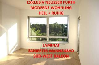Wohnung mieten in Furtherhofstr. 60, 41462 Neuss, EXKLUSIV MOD. WOHNUNG MIT SÜD-WEST BALKON RUHIG + HELL SANIERTES WANNENBAD LAMINAT 4.OG NEUSS FURTH