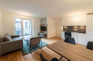 Immobilie mieten in Am Olympiapark, 80637 Neuhausen-Nymphenburg, Modern möblierte 2-Zimmer Wohnung mit großem Süd-Balkon direkt am Olympiapark