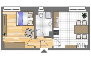 Sozialwohnungen mieten in Güntherstraße 58, 44143 Dortmund, 1-Zimmer-Wohnung in Dortmund Körne (WBS erforderlich)