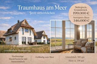 Haus kaufen in 18556 Dranske, Jetzt Traumferienhaus mit Reetdach fussläufig zum Meer verwirklichen