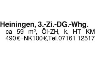 Wohnung mieten in 73092 Heiningen, Heiningen 3.-Zi.-Whg