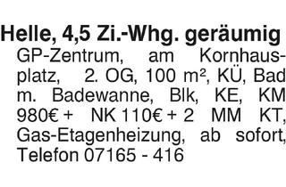 Wohnung mieten in 73033 Göppingen, 4,5 Zi.-Whg in Göppingen Kornhausplatz