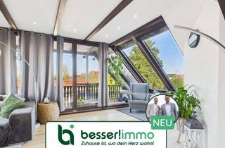 Haus kaufen in 16833 Fehrbellin, Panorama-Wohnzimmer mit Balkonblick ins Grüne bei Neuruppin