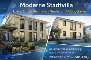 Villa kaufen in 04509 Krostitz, Exklusive Stadtvilla bei Leipzig | 182 m² Einfamilienhaus mit 91 m² Hobbykeller | Neubau mit Grundst
