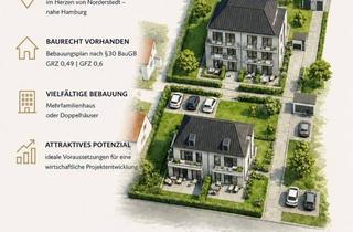 Grundstück zu kaufen in 22844 Norderstedt, Projektgrundstück in Norderstedt mit Baurecht für MFH- oder Doppelhausbebauung