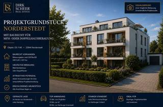 Grundstück zu kaufen in 22844 Norderstedt, Projektgrundstück in Norderstedt mit Baurecht für MFH- oder Doppelhausbebauung