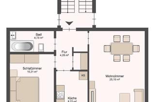 Wohnung kaufen in 28777 Rönnebeck, Gut geschnittene 2-3 Zimmer-Wohnung mit großer Wohnküche – WE 5