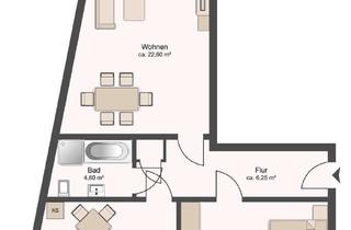 Wohnung kaufen in 28777 Rönnebeck, Gut geschnittene 2-3 Zimmer-Wohnung mit großer Wohnküche – WE 1