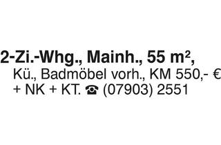 Wohnung mieten in 74535 Mainhardt, 2-Zimmer-Whg.