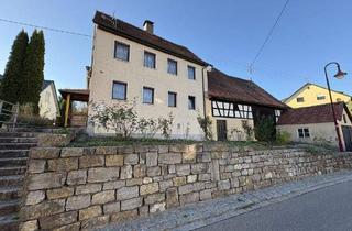 Haus kaufen in 74594 Kreßberg, Kreßberg / Mariäkappel - Älteres, teilrenoviertes Wohnhaus mit Einliegerwohnung, Garage und großem Schuppen