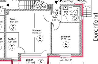 Wohnung mieten in Gerresheimer Straße 104, 40721 Hilden, 2 Zimmer EG-Wohnung mit Balkon mit Stellplatz auf dem Innenhof