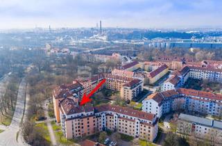 Wohnung kaufen in 86169 Lechhausen, Innenstadtnah wohnen: Vermietete Maisonette-Wohnung (3 ZKB, 82m²) mit Dachterrasse und TG-Stellplatz