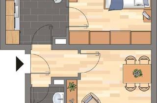 Wohnung mieten in Schützenstraße 10, 52531 Übach-Palenberg, 2-Zimmer-Wohnung in Übach-Palenberg mit großem Hobbykeller und Hausgarten