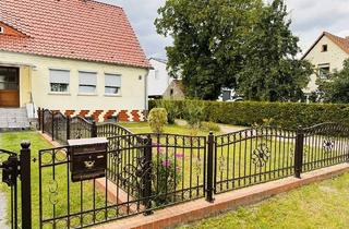 Doppelhaushälfte kaufen in 16269 Wriezen, Wriezen - Idyl., gepflegtes 1.277 qm Grundstück inkl. DHH mit Nebengelass, Keller - Gartenbereich - Wriezen!