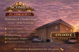 Haus kaufen in 25524 Itzehoe, Itzehoe - Modernes 4-Zimmer Haus | 123qm + 50qm | Garten | Doppelcarport