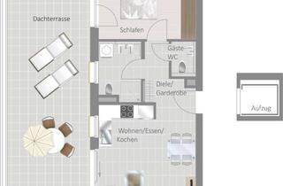 Penthouse kaufen in Am Rotweg, 74379 Ingersheim, 2,5 Zi. Penthouse mit großzügiger Dachterrasse und Weitblick