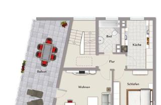 Wohnung mieten in Rheinstraße 30, 64653 Lorsch, 2-Zimmer-Wohnung mit 30㎡ Dachterrasse in zentraler Lage von Lorsch