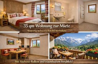 Wohnung mieten in Alpspitzstraße 00, 82491 Grainau, Möblierte 35 qm Wohnung im bayerischen Stil mit Südwest-Balkon & Bergblick in Grainau