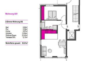 Wohnung mieten in 65451 Kelsterbach, Exklusive 2-Zimmer-Erdgeschosswohnung mit EBK und Garten in Groß-Gerau (Kreis)