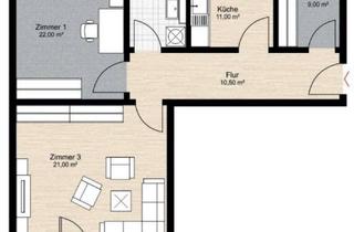Wohnung mieten in Brandenburgische Straße, 15806 Zossen, Helle 3-Zimmer-Wohnung in Zossen mit 85 m² Wohnfläche