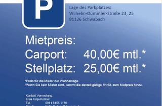 Garagen mieten in Wilhelm-Dümmler-Str. 23, 91126 Eichwasen, Carport / Stellplatz im Eichwasen - Wilhelm-Dümmler-Str.