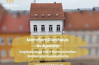 Mehrfamilienhaus kaufen in 99510 Apolda, Mehrfamilienhaus in Apolda: Kapitalanlage mit 3 Wohneinheiten, Garten und Ausbaufläche