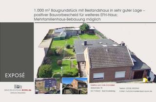 Grundstück zu kaufen in 52399 Merzenich, 1.000 m2 Baugrundstück mit Bestandshaus in sehr guter Lage – positiver Bauvorbescheid vorhanden