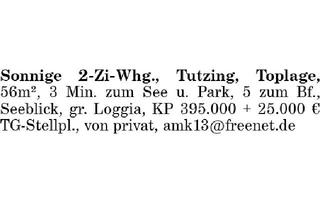Wohnung kaufen in 82327 Tutzing, Sonnige 2-Zi-Whg, Tutzing, Toplage