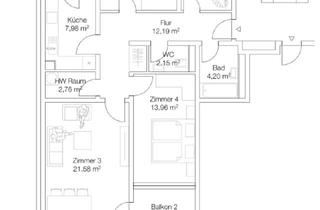 Wohnung kaufen in 71364 Winnenden, Winnenden - 4-Zimmer Wohnung mit 2 Balkon und EBK in Waiblingen