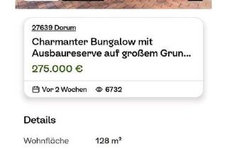 Haus kaufen in 27607 Geestland, Geestland - Bungalow an der Nordsee