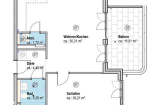 Wohnung mieten in Gertraud-Kaltenecker-Str, 93049 Westenviertel, Dörnberg, Hochwertige 2-Zimmer-Wohnung mit Balkon und Einbaukuche