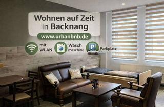 Immobilie mieten in Annonay-Straße, 71522 Backnang, Modernes 1-Zimmer-Studio im Boardinghaus (4) mit WLAN, TV, Küche, Bad/WC, Waschmaschine, T
