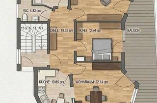 Wohnung mieten in Dahlienweg, 91564 Neuendettelsau, Lichtdurchflutete 3-Zimmer-Wohnung mit Südbalkon und eigenem Gartenanteil