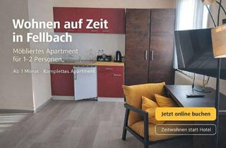 Immobilie mieten in Hofener Str., 70736 Fellbach, 1-Zimmer-Apartment (01) mit WLAN, TV, Dusche/Wc, Küche, Waschmaschine, Trockner und Parkpl