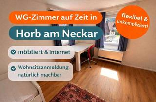 Immobilie mieten in Talmühleweg, 72160 Horb, WG-Zimmer, möbliert, mit Wlan, Teilung Küche, Bad/Wc, Waschmaschine, Trockner