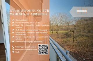 Wohnung mieten in 21680 Stade, Helle Studio-Wohnung mit Balkon und traumhaftem Seeblick